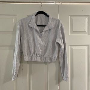 NVGTN light grey cropped hoodie